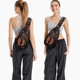 thumbnail image 6 of Sling Backpack,Witch Pumpkin Halloween Pattern Crossbody Bag with Water Bottle Holder,Waterproof Sling Bag for Men/Women with Chest Phone Holder for Hiking,Travel, 6 of 6