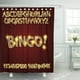 thumbnail image 1 of ABPHQTO Cortina de ducha Bingo con letras y números dorados sobre fondo oscuro 152x180 cm ABPHQTO PKNMT60x72Shower-6499, 1 of 2