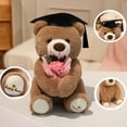 thumbnail image 3 of Oso de Peluche de Graduación con Sombrero y Flores, Lindo Oso Doctor de Peluche Regalo de Graduación, 3 of 5