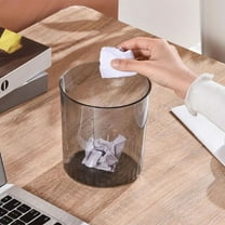 ufehgfjh Garbage Can Desktop Clear Trash Can Plastic Trash Can Small Countertop Trash Can for Office Dresser