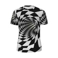 thumbnail image 5 of Wukai 3D Vortex Illusion Print Men's Short-Sleeved Mesh T-Shirt,Quick-Dry Short Sleeve Workout T-Shirt-3X-Large, 5 of 8
