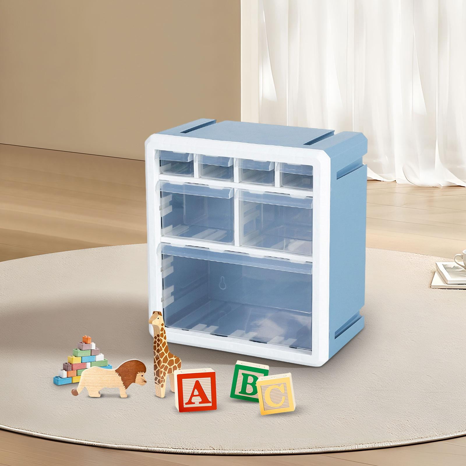 Tachiuwa Mini Drawer Organizer Storage Box with Clear Drawers Beads Organizer Box Organizer Drawer Box for Art Supply Home Room Office 7 Lattices