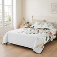 thumbnail image 2 of Twin XL Quilt Set 68''x98'', Sage Green Eucalyptus Lightweight Summer Bedspread Coverlet Set with 2 Pillow Shams, Vintage Spring Floral Leaves Breathable All Season Quilt Bedding for Dorm/Guest Room, 2 of 9