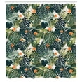 thumbnail image 3 of Ambesonne Floral Shower Curtain, Botanic Tropic Leaves, 69"Wx70"L, Green and White, 3 of 3
