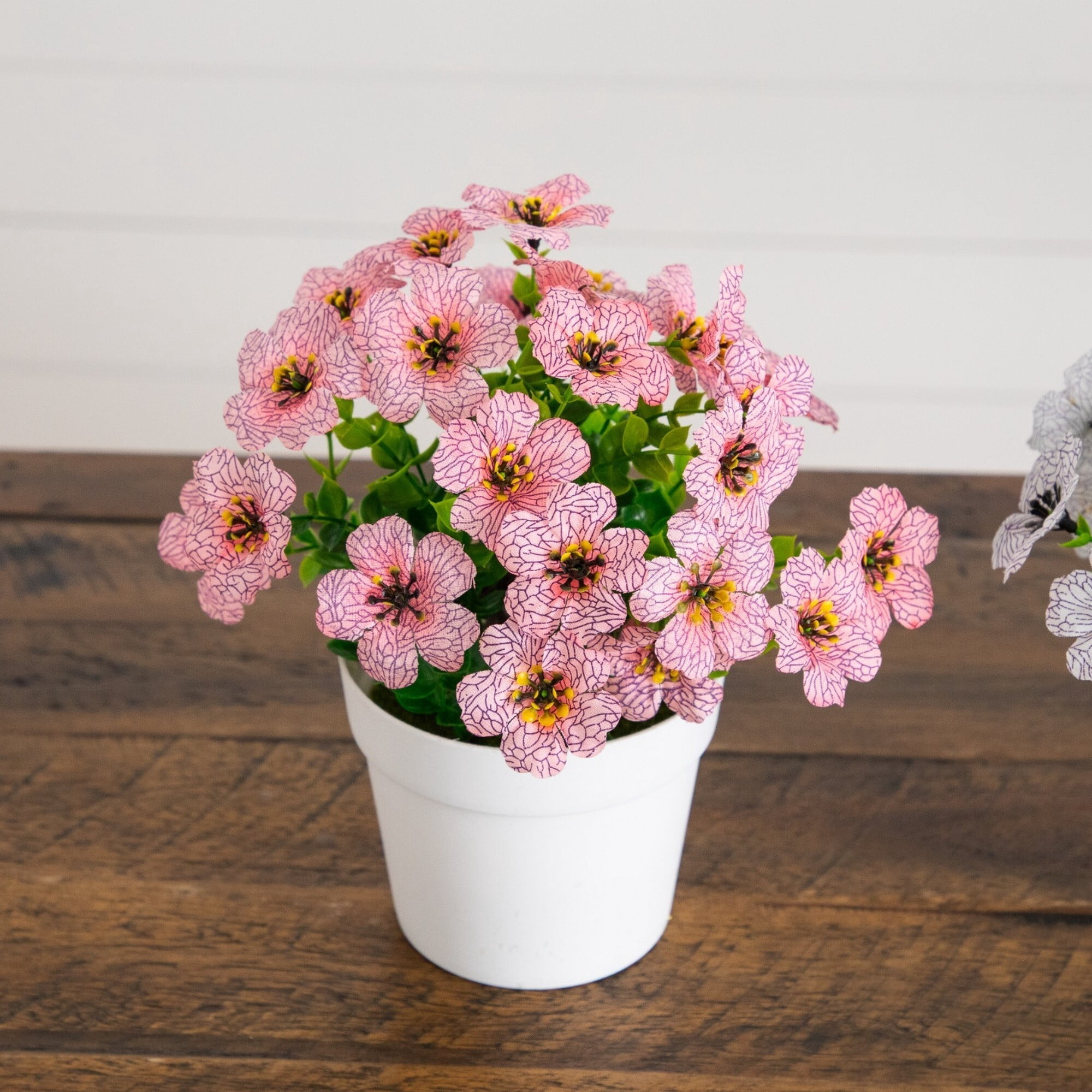 7in. Artificial Spring Daisy in White Pot - Set of 3