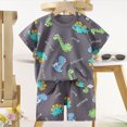 thumbnail image 2 of KPOPLK Toddler Boys Summer Outfits Sleeveless Solid Color T-Shirt Shorts Set Boy 2 Piece Clothes(3-4 Years,Black), 2 of 8