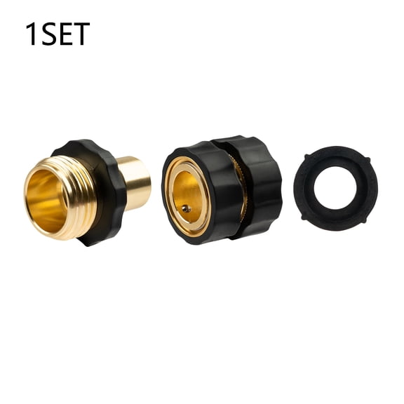 Quick Connect Hose Fittings 3/4 Inch Garden Hose Quick Connect Quick Release Hose Connector with Rubber Washers