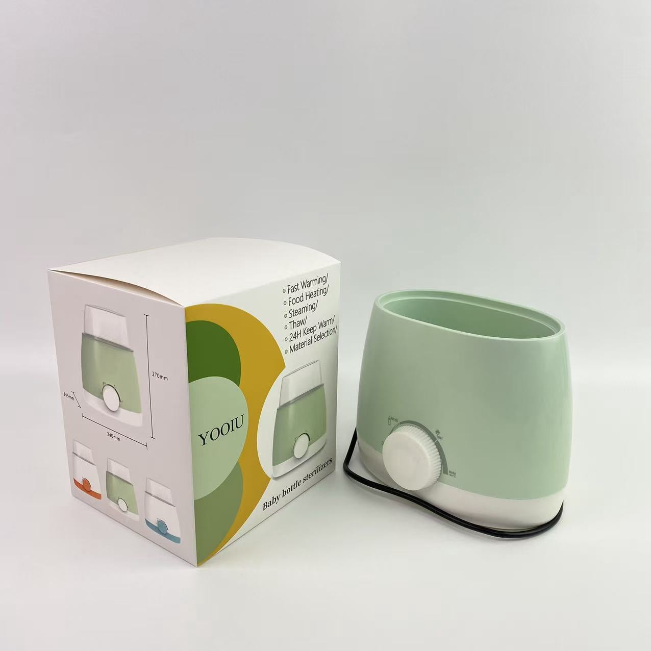 YOOIU wise Baby bottle sterilizers,Fast Bottle Warmer for Breastmilk with Smart Temperature Control, Keep 24H, Sterili-zing, Heat Food, Thaw, Double Bottle Warmer for All Bottles