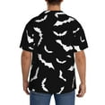thumbnail image 7 of PAYOHTO Bats on Black Mens Hawaiian Casual Short-sleeved Shirt Tropical Summer Beach Button Down Shirts, 7 of 7