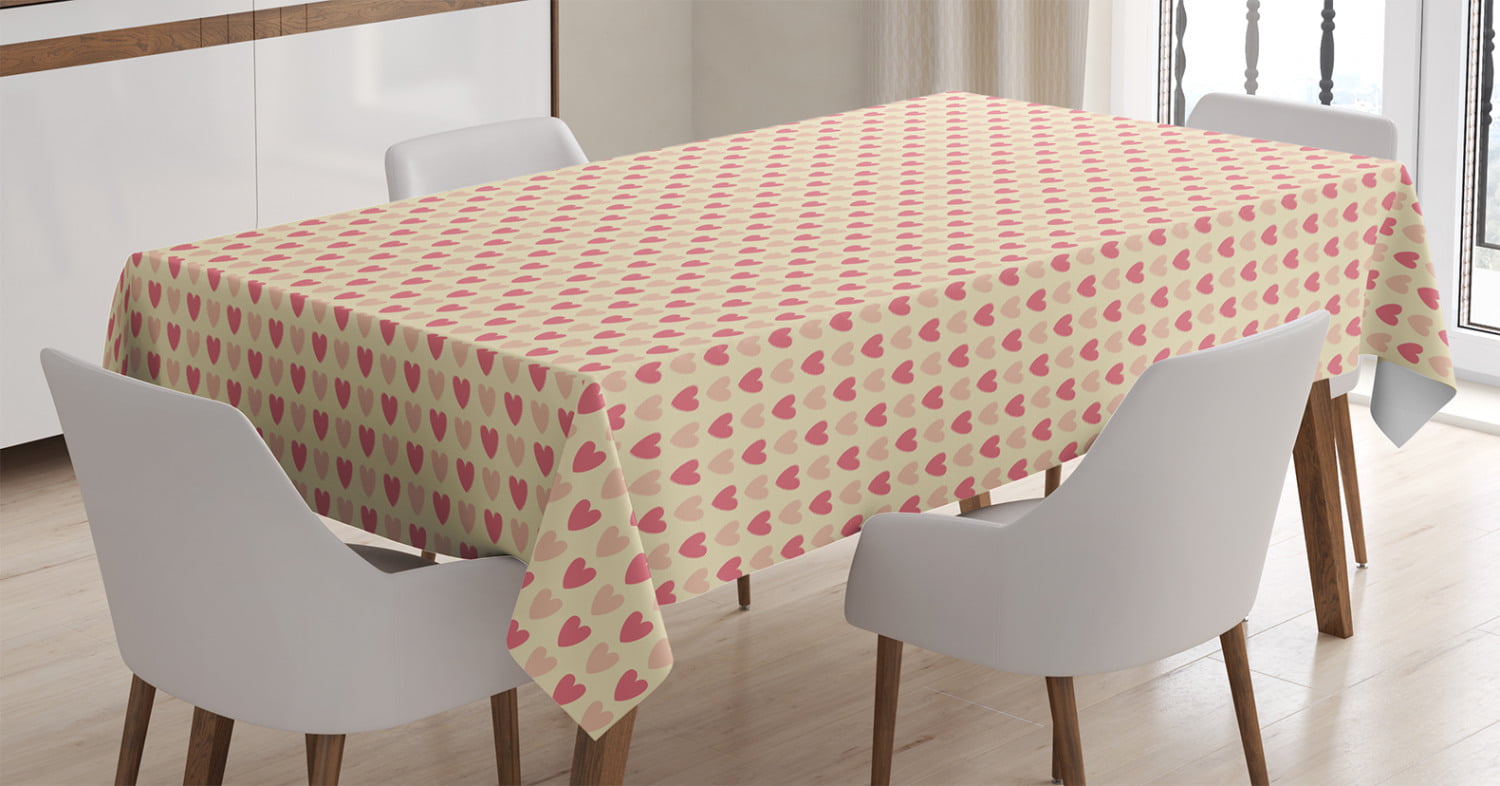 Tablecloth Cooking Anti Spots Hearts Cover Table Soft Wax-more dimensions 