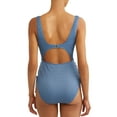 thumbnail image 3 of Time and Tru Women's Textured Lace Up One-piece Swimsuit, 3 of 4