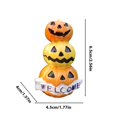 thumbnail image 3 of EUDIDV Halloween Figurines Halloween Pumpkin Statue Home Yard Decoration Creepy Tabletop Decor, 3 of 7