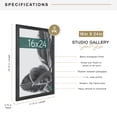 thumbnail image 2 of MCS Studio Gallery 16x24 Poster Frame Black Woodgrain Engineered Wood, Vertical & Horizontal Wall Hanging Large Picture Frame for Photos, Posters & Art Prints (2-Pack), 2 of 7
