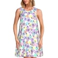 thumbnail image 1 of Balery Butterflies on Polka Dots Vestidos de verano para mujer con estampado: vestido holgado sin mangas, vestido playero informal y cómodo para días calurosos., 1 of 7