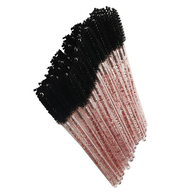 Xingzhi 50Pcs Disposable Wands Eyelash Brushes Makeup Eyelash Extension Black
