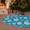 thumbnail image 6 of Sikiie Daisies Flowers 30-48 inches {designName} Print Christmas Tree Skirt Snowman Xmas Tree Skirt with Edge Christmas Decorations for Holiday Party48", 6 of 7