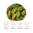 thumbnail image 5 of KLL Corn 2 Pattern Shower Cap & Bath Cap for Women,Reversible Oversized Waterproof Shower Caps for all Hair Lengths,Elastic Reusable Bathing Hair Cap, 5 of 6