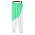thumbnail image 4 of Women's Color Block Sports Pants, Elastic Drawstring Waist Casual Trousers, Side Pocket Jogger Pants, Soft Comfortable Athletic Wear, Colorful Pattern Lounge Pants Mint Green S, 4 of 9