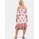 thumbnail image 4 of Vestido Talla Extra Floral Hombros Descubiertos Manga Campana Rosegal  Vestidos Estampados Tallas Grandes, 4 of 5