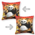 thumbnail image 2 of Franquicia de Kung Fu Panda Fundas de almohada de terciopelo con tema, regalos de funda de almohada, decoración para el hogar, cojín de lanzar, regalo de cumpleaños para fans y parejas. 50cm x 50cm., 2 of 6