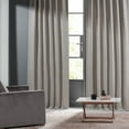 thumbnail image 6 of Highland Tan Monochromatic Faux Linen Room Darkening Curtain Pair (2 Panels), Highland Tan, 50W X 96L, 6 of 9