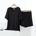 thumbnail image 2 of Women’s 2-Pack Pajama Set – Short Sleeve V-Neck Top & Shorts (Super-Soft Sleepwear for Every Day), 2 of 3