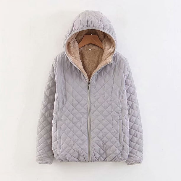 Chaqueta corta bordada a cuadros con abrigo de lana de cordero y algodón engrosado