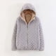 thumbnail image 1 of Chaqueta corta bordada a cuadros con abrigo de lana de cordero y algodón engrosado, 1 of 6