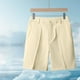 thumbnail image 4 of pstuiky Abreviatura para hombres, Pantalones cortos casuales de negocios de color sólido para hombre con botones en la cintura Pantalones cortos deportivos para hombre, 4 of 9