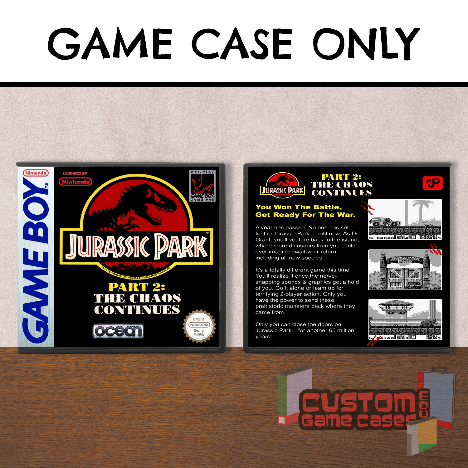 Jurassic Park Part 2 The Chaos Continues (GB) Game Boy Game Case