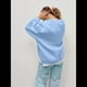 thumbnail image 4 of Sudaderas de Mujer con Cuello Redondo, Forro , Suéteres Oversize, Otoño 2025, Blusas Bonitas, Ropa Preppy Estilo-L M, 4 of 9
