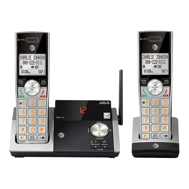 AT&T CL82215 Cordless phone answering system with caller ID/call waiting DECT 6.0 silver