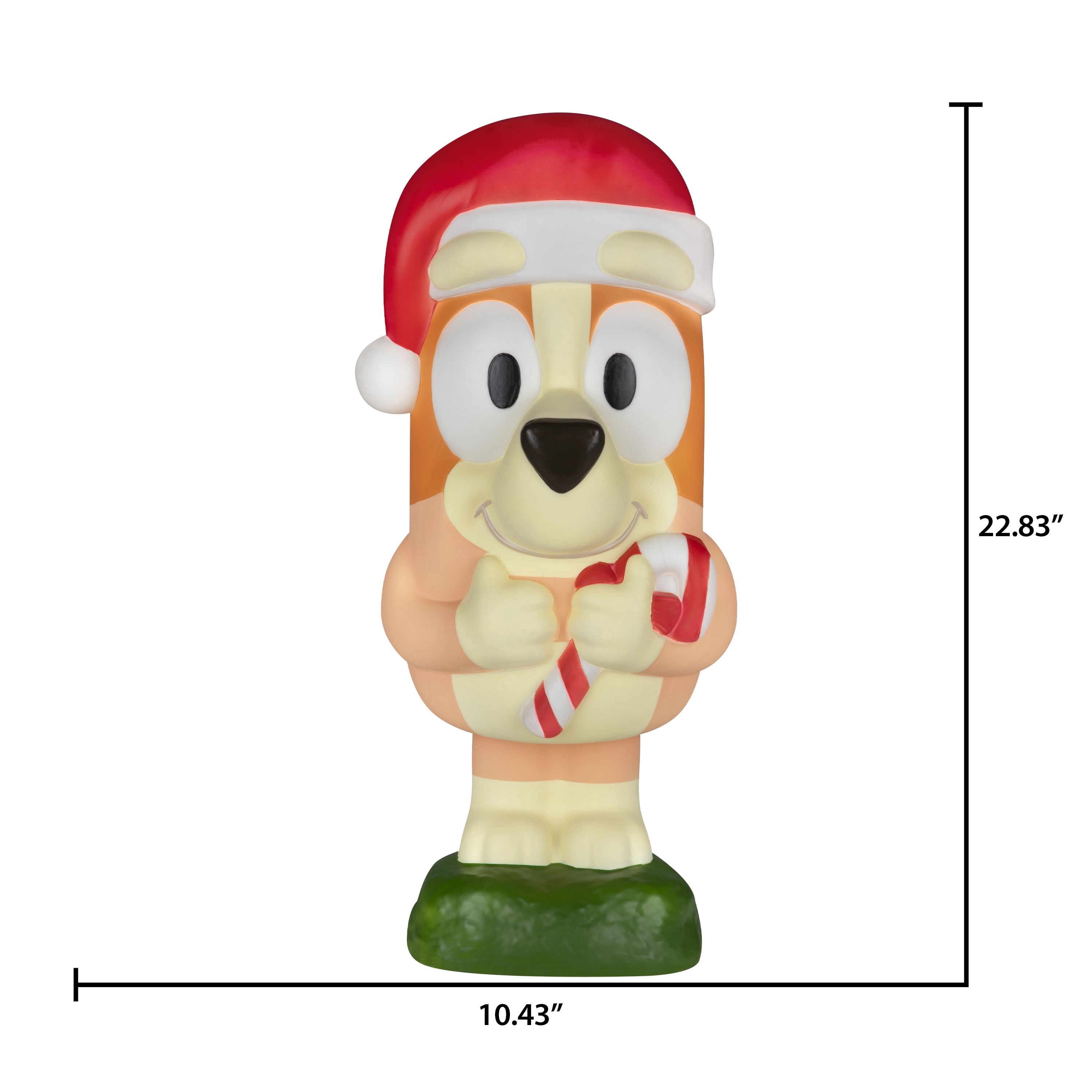 Bingo with Candy Cane Bluey 22-Inch LED Blow Mold Christmas Decoration – Indoor/Outdoor Holiday Décor