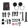 thumbnail image 1 of Condenser Microphone Kit, Live Sound Card Set BP1048B2 Chip Colorful LED Lighting Noise Reduction with Rotating Stand Earphones for Studio, 1 of 7