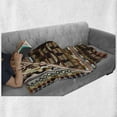 thumbnail image 6 of Tribal Soft Flannel Fleece Throw Blanket, Various Abstract Geometrical Motifs Folkloric American Culture Inspired Vintage Design, Cozy Plush for Indoor and Outdoor Use, 60" x 80", Brown, by Ambesonne, 6 of 6