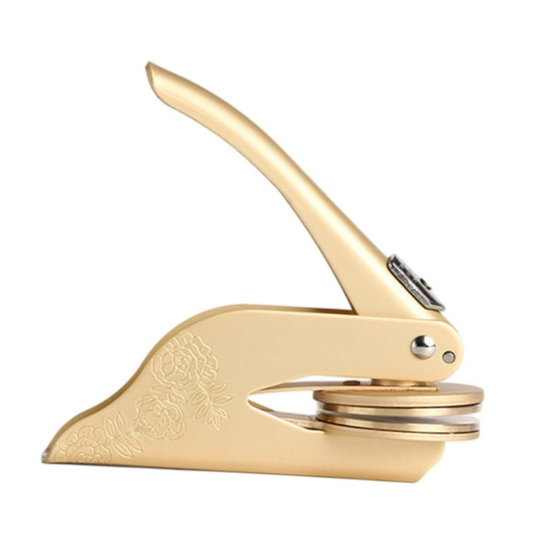 HOMYL Embosser Stamp Embosser Seal Stamp for Wedding Invitation Notepads Envelopes Gold