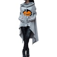 thumbnail image 1 of Pull à Capuche Polyester Manches Longues Impression Facile Couleurs Multiples pour Femmes (Gris, L), 1 of 4