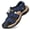 Blue, variant on Men's Closed-Toe Sport Sandals, Genuine Leather Lightweight Hiking and Trail Walking Shoes, Outdoor Water-Resistant Casual Sandals for Adventure and Travel