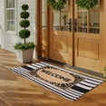 thumbnail image 4 of A1HC Coir Welcome Mat and Black & White Striped Cotton Rug Combo Set, 24"x36" & 24"x51", Hand-Woven Washable Entryway Décor, 4 of 7