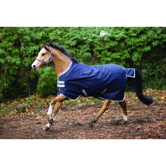 Amigo Bravo 12 Original Horse Turnout Blanket (Navy/Navy & White, 84, Heavy)