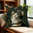 thumbnail image 1 of Funda de almohada de lino | Funda de cojín decorativa | Funda de cojín cuadrada de 45x45 cm | Lavable a máquina con cierre de cremallera | Decoración para el hogar: sofá, sala de estar y dormitorio, 1 of 6