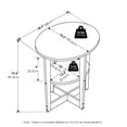 thumbnail image 2 of Furinno JAYA Oval End Table, Side Table, Nightstand, White, 2 of 6