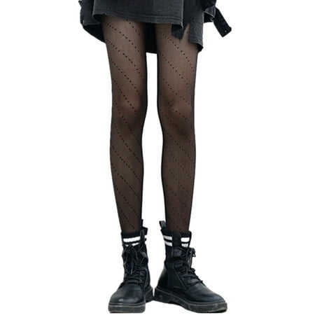 

Harajuku Mesh Sheer Pantyhose See Through Elastic Waist Tight Stocking E-girl Harajuku Lolita Cosplay Long Stockings Y2K