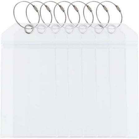 10 Sets Plastic Luggage Tag Travel ID Labels Suitcase Name Tags Rectangle Clear 190x90x0.5~3mm