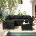 thumbnail image 6 of Snubbull 9 Pcs Outdoor Patio Cushion Covers with 4 Size, Waterproof & Zippered, Black, 6 of 7