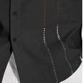 thumbnail image 5 of COSFO Mens Casual Button Down Shirts Short Sleeve Summer Black Shirt Beach Collared Loose Fit Men's Shirts S, 5 of 6