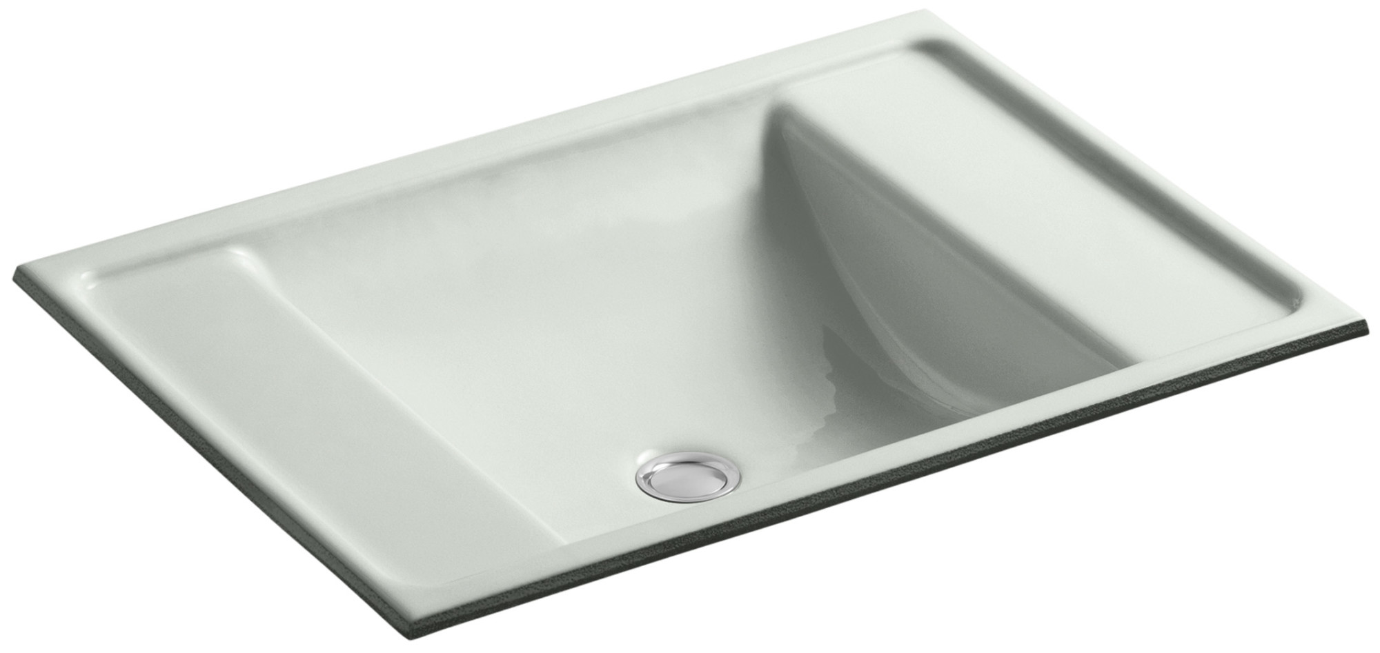 Kohler K2838 Ledges 13" Cast Iron Undermount Bathroom Sink Sea Salt