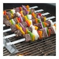 thumbnail image 4 of Mtoye Steven Raichlen Stainless Kabob Rack with Flat Skewers (4-Pack) Bundle, 4 of 6