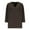 Brown, variant on Fancifize V Neck Tops for Women 3/4 Sleeve Shirts Lettuce Trim Casual T Shirts Fall Fashion Loose Fit Outfits