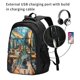 thumbnail image 2 of Balery Whimsical Cats Night Cafe Mochila con carga USB para hombre y mujer - Mochila impermeable y antirrobo para portátil con puerto USB para viajes, trabajo, estudios y universidad, 2 of 7